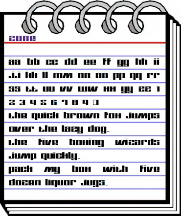 Zone Regular animated font preview