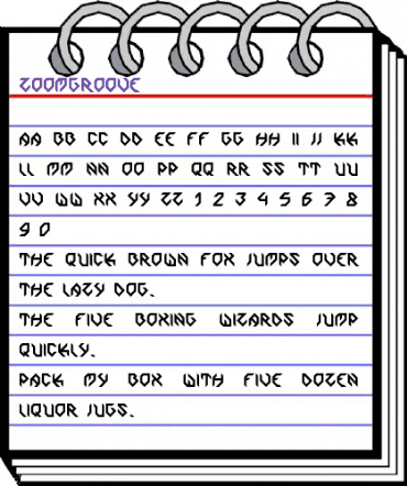 Zoomgroove Regular animated font preview Zoomgroove Regular animated font preview