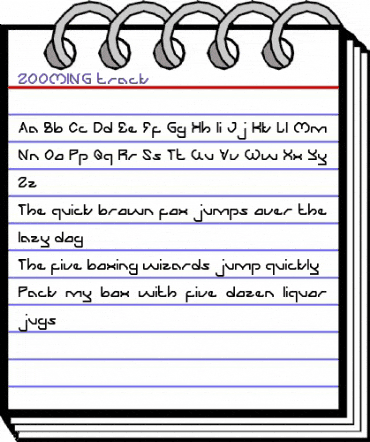 ZOOMING track Regular animated font preview ZOOMING track Regular animated font preview