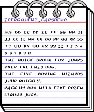 ZPergament_CapsDemo Normal animated font preview ZPergament_CapsDemo Normal animated font preview