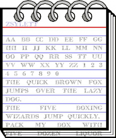 Zsylett Regular animated font preview