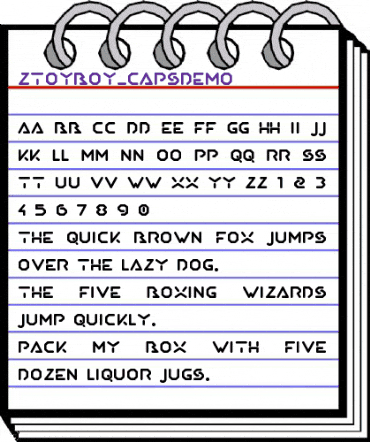 ZToyBoy_CapsDemo Normal animated font preview
