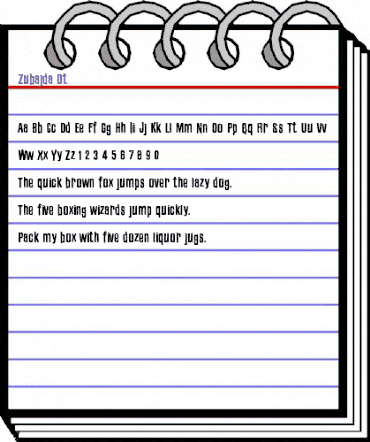 Zubajda Dt Regular animated font preview Zubajda Dt Regular animated font preview