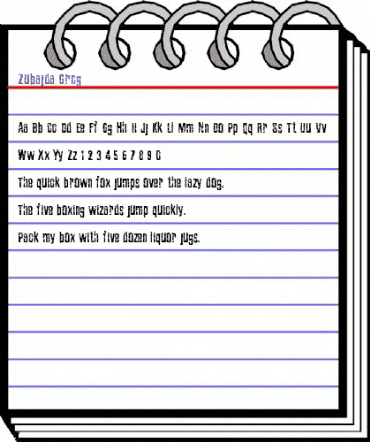 Zubajda Grng Regular animated font preview Zubajda Grng Regular animated font preview