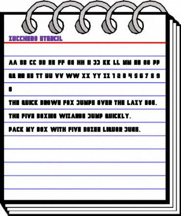 Zucchero Stencil Regular animated font preview Zucchero Stencil Regular animated font preview