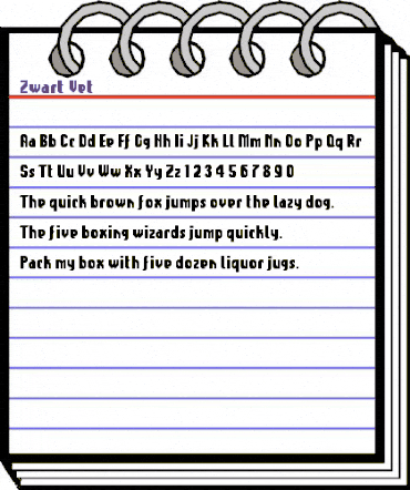 Zwart Vet animated font preview