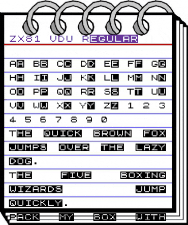 ZX81 VDU Regular animated font preview ZX81 VDU Regular animated font preview