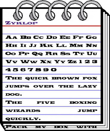 Zyklop Regular animated font preview Zyklop Regular animated font preview