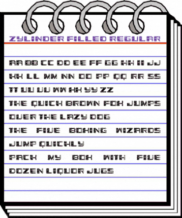 Zylinder Filled Regular animated font preview Zylinder Filled Regular animated font preview