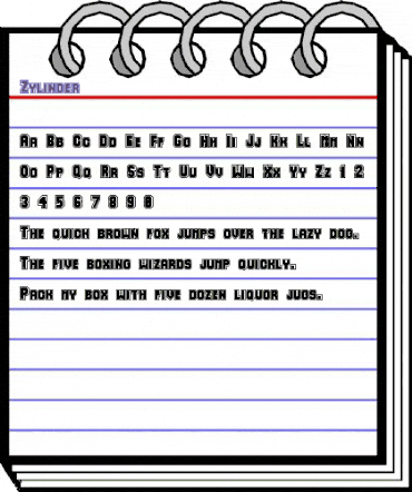 Zylinder Regular animated font preview Zylinder Regular animated font preview