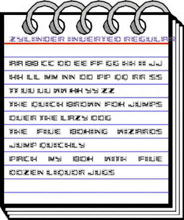 Zylinder Inverted Regular animated font preview