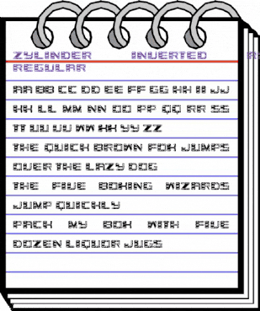Zylinder Inverted Rustique Regular animated font preview